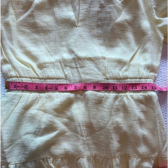 NWT Scotch & Soda Yellow Midi Length Paneled Dress Gathering Details - Picture 13 of 16